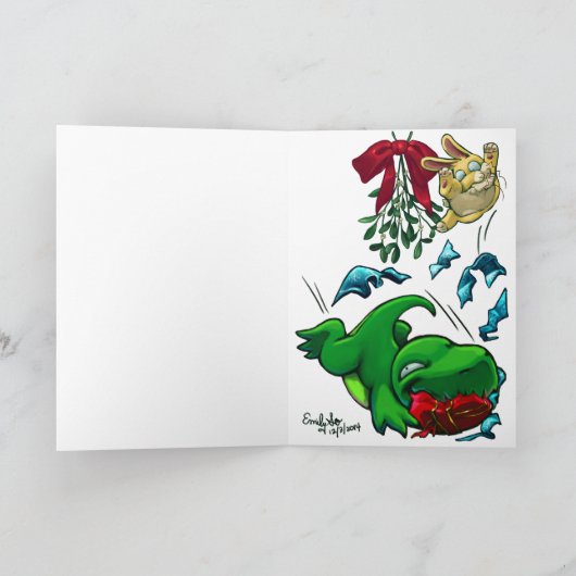 Dinnersaurus Gruß-Karte: Baby und Bunno Karte (Innenseite)