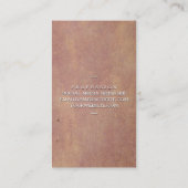 Dinnerware für Gold Fohlen | Rustikaler Hintergrun Visitenkarte (Rückseite)