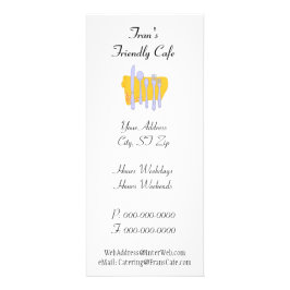 Dinnware Custom Restaurant Werbevorlage Werbekarte