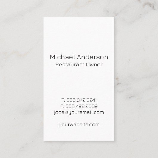 Dinnware-Logo | Restaurant Visitenkarte (Rückseite)