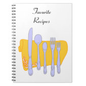 Dinnware Silverware Design Custom Notebook Notizblock (Vorderseite)