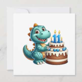 Dino 11. Geburtstag Einladung