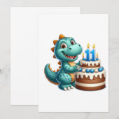 Dino 11. Geburtstag Einladung (Vorne/Hinten)