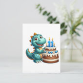 Dino 11. Geburtstag Einladung (Stehend Vorderseite)