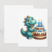 Dino 11. Geburtstag Einladung (Vorne/Hinten)