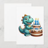 Dino 11. Geburtstag Einladung (Vorne/Hinten)