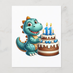 Dino 11. Geburtstag Flyer