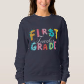 Dino 1. GRADE Schülerschule für Squad Sweatshirt (Vorderseite)