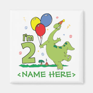 Dino 2. Geburtstag Magnet