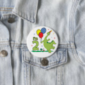 Dino 2. Geburtstagskarte Button (Beispiel)