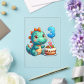 Dino 3. Geburtstag Acryleinladungen (In Situ (Hochzeit))