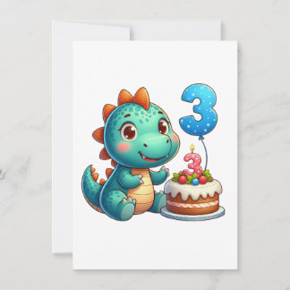 Dino 3. Geburtstag Einladung