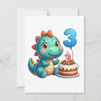 Dino 3. Geburtstag Einladung