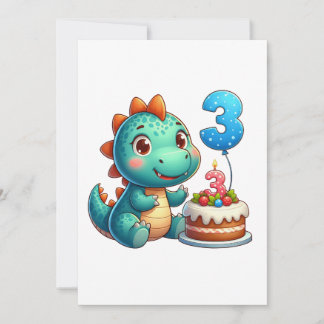 Dino 3. Geburtstag Einladung