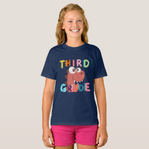 Dino 3. GRADE Schülerschule für Squad T-Shirt