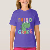 Dino 3. GRADE Squad Lehrerin Schülerschule T-Shirt (Vorderseite)