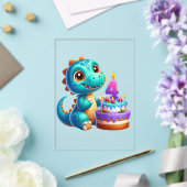 Dino 4. Geburtstag Acryleinladungen (In Situ (Hochzeit))