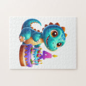 Dino 4. Geburtstag Puzzle (Horizontal)