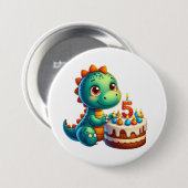 Dino 5. Geburtstag Button (Vorne & Hinten)