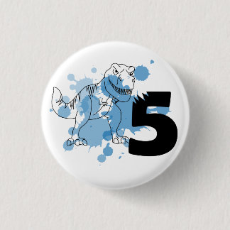 Dino 5. Geburtstag Button