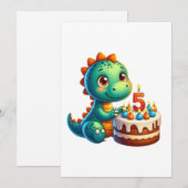 Dino 5. Geburtstag Feiertagskarte (Vorne/Hinten)