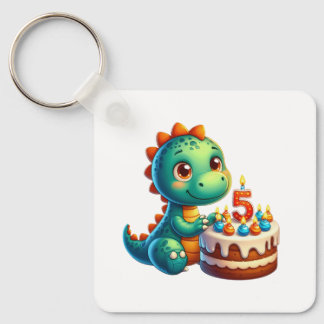 Dino 5. Geburtstag Schlüsselanhänger