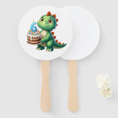 Dino 6. Geburtstag Fächer (Vorne und Hinten)