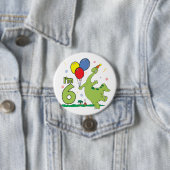 Dino 6. Geburtstagskarte Button (Beispiel)