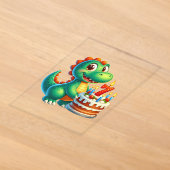 Dino 7. Geburtstag Acryleinladungen (Ablage )