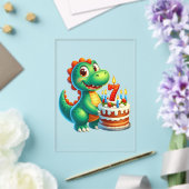 Dino 7. Geburtstag Acryleinladungen (In Situ (Hochzeit))