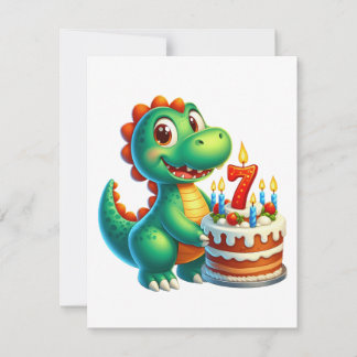 Dino 7. Geburtstag Einladung