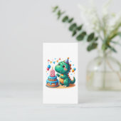 Dino 8. Geburtstag Begleitkarte (Stehend Vorderseite)