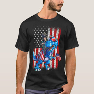 Dino Abraham Lincoln 4. Juli Boys American Fl T-Shirt