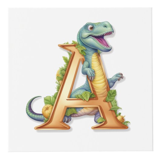 Dino Alphabet Adventure Cube : A,B,C,D,E Würfel (Vorderseite)