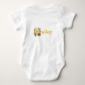 Dino Alphabet für Babys mit Namen Ausgehend von H Baby Strampler (Rückseite)