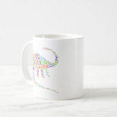 Dino-Alphabet Kaffeetasse (Vorderseite Links)