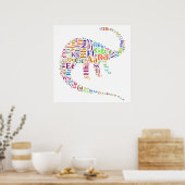 Dino-Alphabet Poster (Küche)
