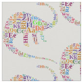 Dino-Alphabet Stoff (Nahaufnahme)