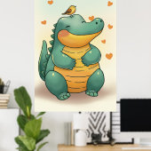 Dino and Little Bird Poster (Heimbüro)