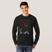 Dino Asteroid Ugly Christmas Sweater T-Shirt (Vorne ganz)