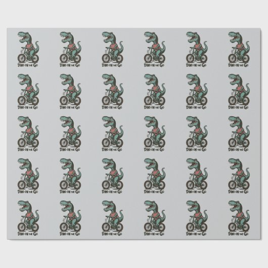 Dino auf Achse Geschenkpapier (Flach)