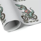 Dino auf Achse Geschenkpapier (Rolleneckpunkt)