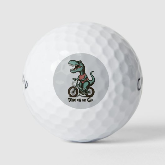 Dino auf Achse Golfball (Vorderseite)