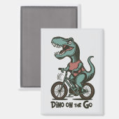 Dino auf Achse Magnet (Vorderseite/Rückseite)