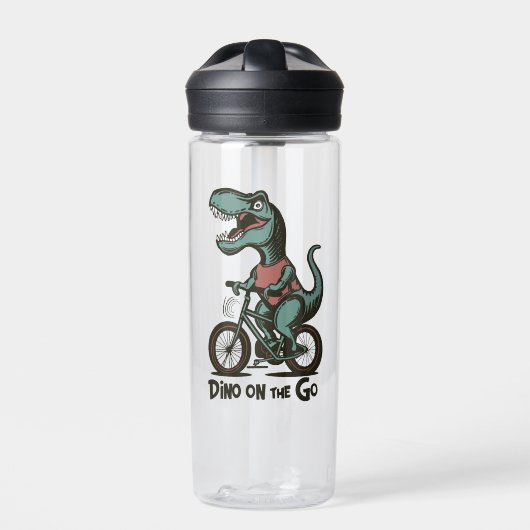 Dino auf Achse Trinkflasche (Vorderseite)