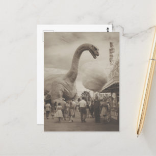 Dino auf der Messe Postkarte
