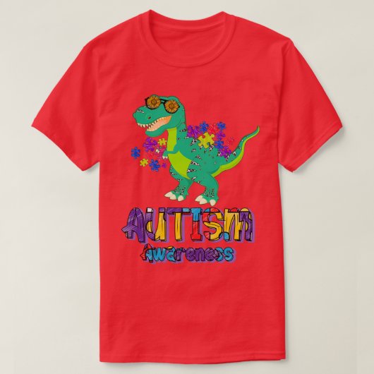 Dino Autism Awareness T-Shirt (Design vorne)