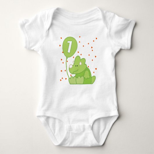Dino Baby 1. Geburtstag Baby Strampler (Vorderseite)
