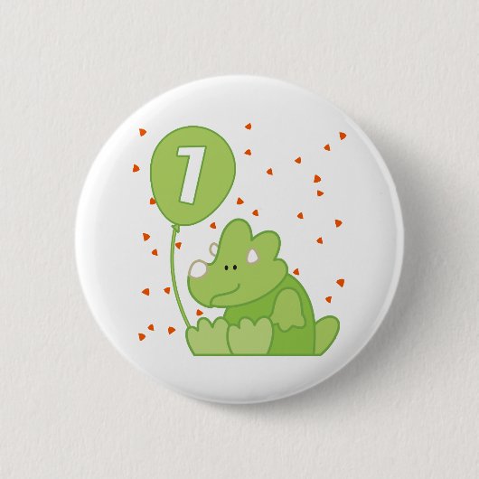 Dino Baby 1. Geburtstag Button (Vorderseite)