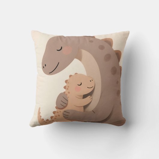 Dino Baby and Mama Boho Dino Series Kissen (Rückseite)